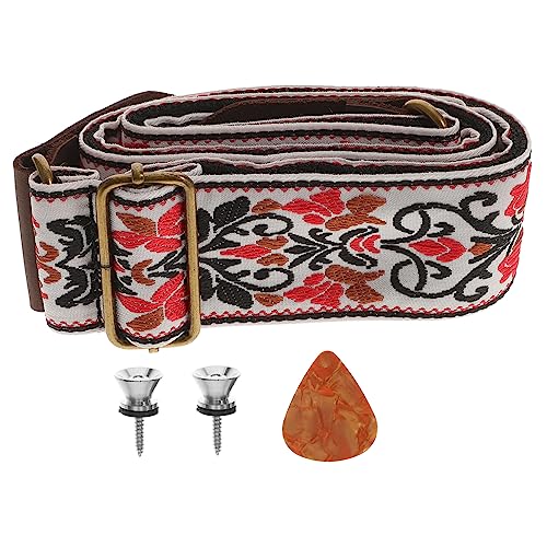 ibasenice 4 Ensembles De Sangle De Guitare Brodée Bracelet En Cuir Sangle De Guitare Tissée Rétro Accessoires De Broderie Sangle De Remplacement De Guitare Guitare Créative Guitares Basses - Les Beatles, Paul McCartney, John Lennon, RIngo Starr, George Harrison ibasenice 4 Ensembles De Sangle De Guitare Brodée Bracelet En Cuir Sangle De Guitare Tissée Rétro Accessoires De Broderie Sangle De Remplacement De Guitare Guitare Créative Guitares Basses – Image 4