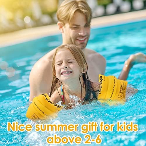 Arm Bands, ASHINER Swimming Float for Children, Inflatable Armbands Pool Floats Roll-up Sleeves for Kids