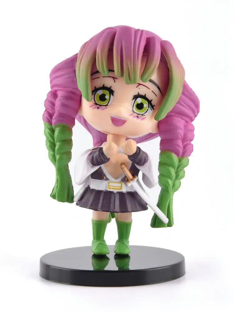 Wecoeur - Mitsuri Kanroji Doll Action Figure, Multicolor: Authentic Collectible, Special Skin Tone to Match The Anime Character, Ideal for Collectors of Demon Slaying Combat Figure DS