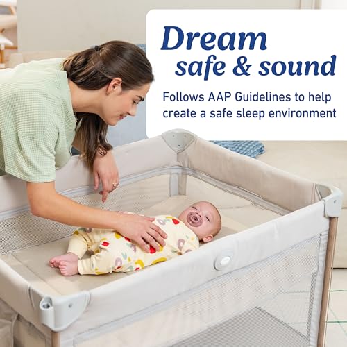 Image of Graco Pack 'n Play Travel Dome Lux Playard, 4-in-1 Baby Playpen with Bassinet, Indoor or Outdoor Portable Playpen with UV 50 Canopy