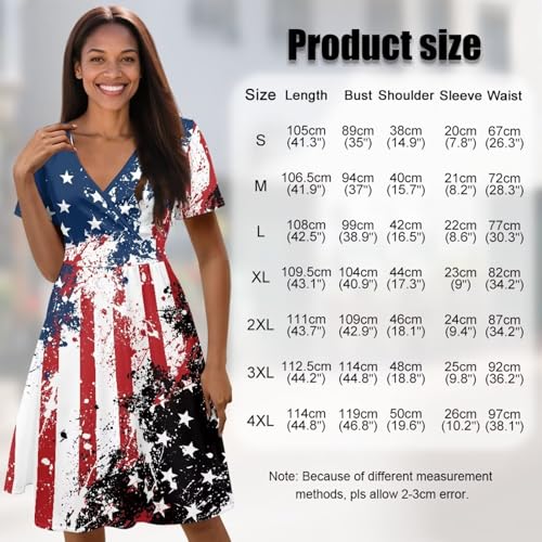 Image of Women's Summer Formal Dresses Short Sleeve Wrap V Neck Dresses Bridesmaid Wedding Guest Dress with Pockets