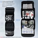 First Aid Organisateur de sacs vides, compacts et portatifs de fournitures médicales avec des compartiments multiples, idéal pour le voyage, le camping, la randonnée et l'utilisation à domicile