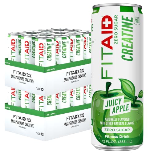LifeAID FITAID Creatine Recovery Drink, Zero Sugar, Juicy Apple (24-Pack)