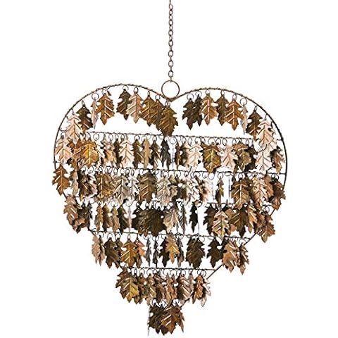 Cape Craftsmen Beautiful Springtime Colorful Heart Shaped Leaf Metal Wind Chime - 15 x 1 x 25 Inches Fade and Weather Resistant Decoration for Homes, Apartments, Yards and Gardens Cover