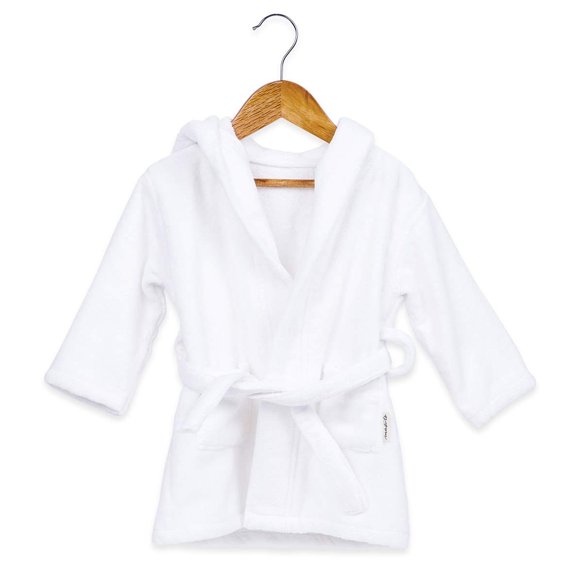 MasiloOrganic Cotton Hooded Bath Robe for (6 to 12 months) baby, Unisex