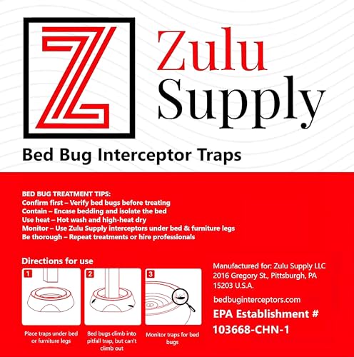 Trampas de chinches para patas de cama pack de 4 detectores pasivos transparentes universales 7