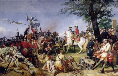 Toile la Bataille de Fontenoy Vernet Décoration Murale pour un Salon Élégant