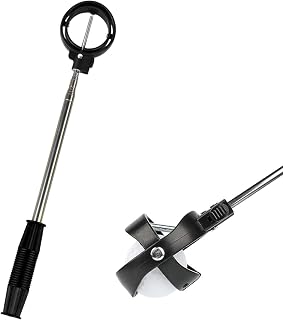 Telescopic Golf Ball Retriever, Adjustable 17.5–80.3 Inch Stainless Steel & ABS Pole, Non-Slip Handle for Lakes, Bushes & Rough Terrain, Essential Golf Accessory