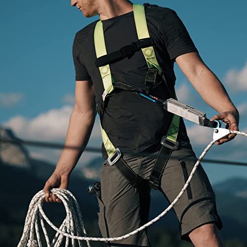 FLG Safetytec® Auffanggurt mit Aluminium Schraubkarabiner und Transporttasche - optimaler Fallschutz bei Höhenarbeiten