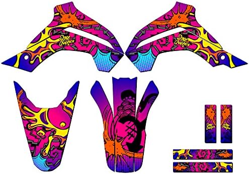 2019-2020 KLX 140 G ZANY Pink Senge Graphics Base Kit Compatible with Kawasaki