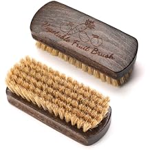 Vegetable Brush Set - 2 Pack, Potato Scrubber, Carrot, Corn & Mushroom Brush with Wood Handle