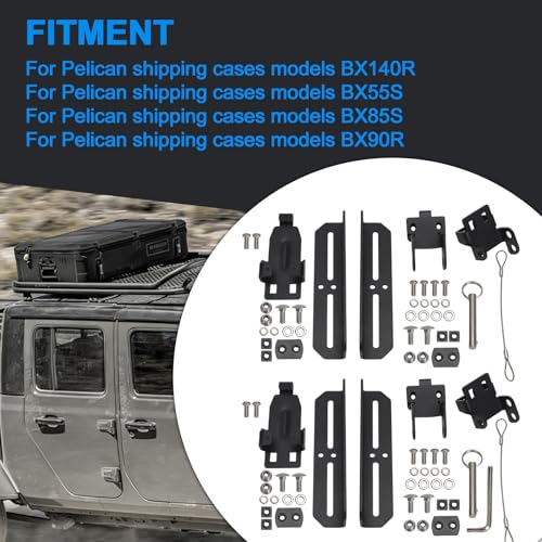 Image of Motoparty Compatible with Pelican Cargo Case Roof Mount Kit | for BX140R BX55S BX85S BX90R with instruction manual