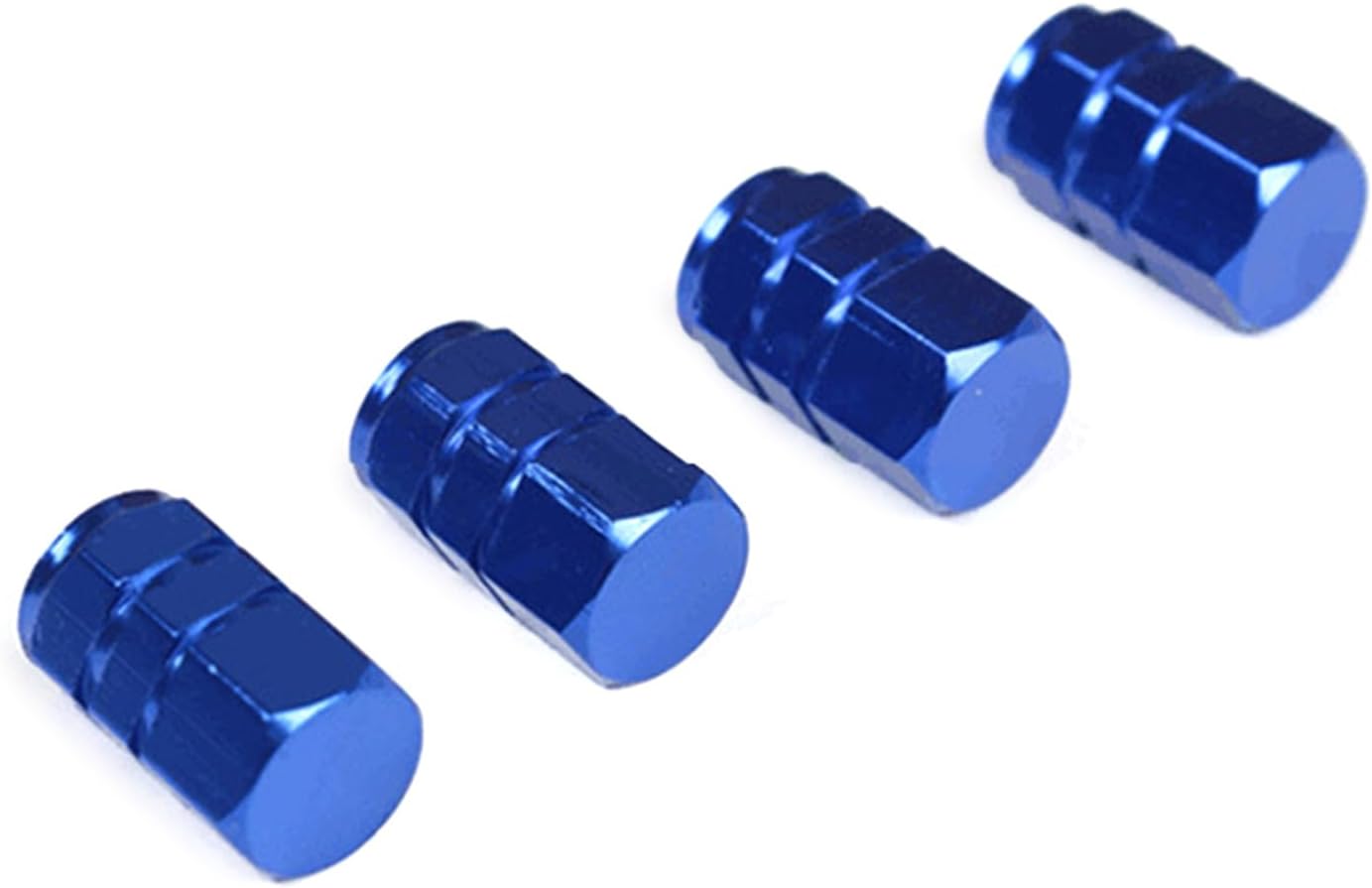 4pcs Aluminum Valves Caps Enhances Airtights Seal Hexagon Shape Tire Valves Caps Upgrades for Car &