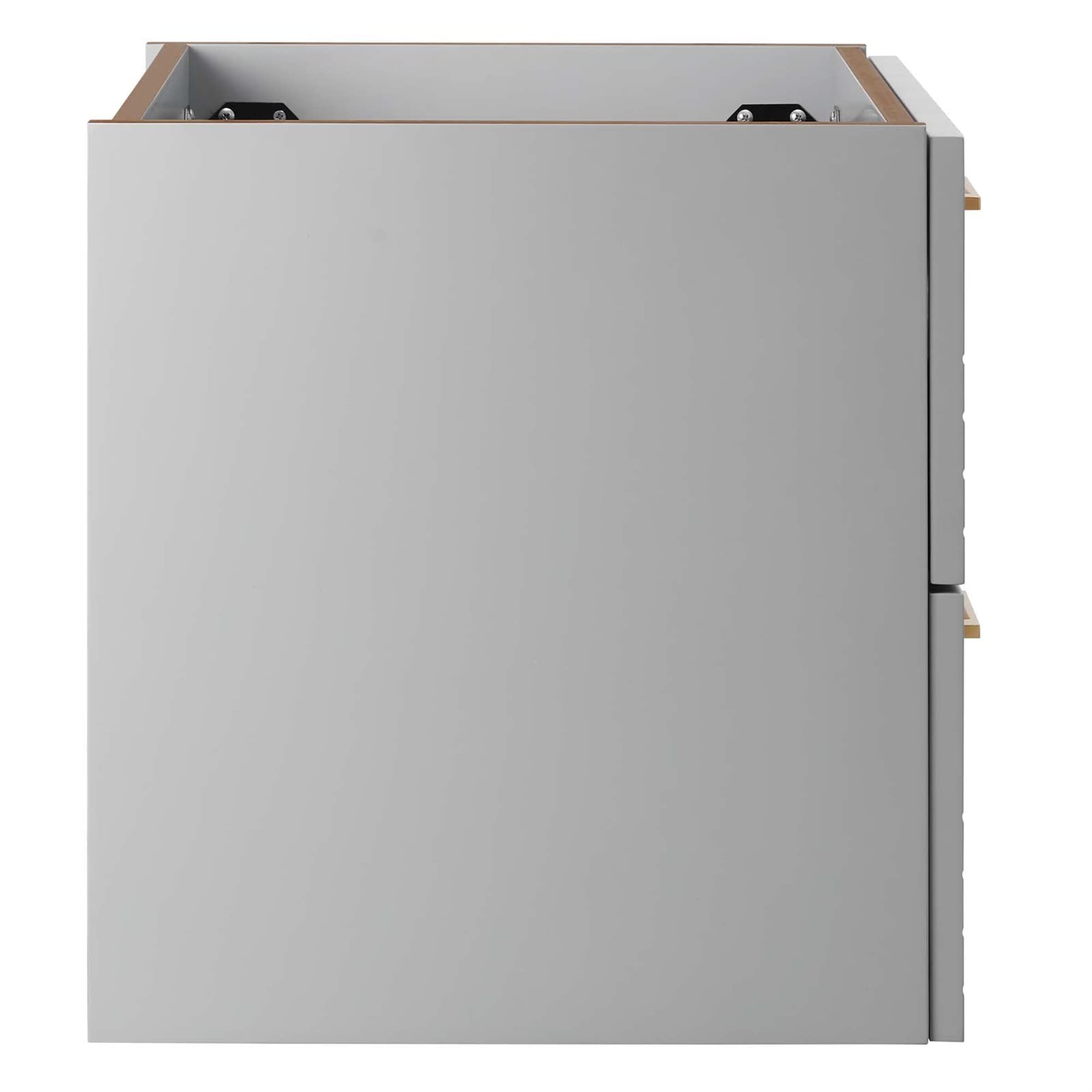 Modway Daybreak 23.5" Particleboard MDF Wood Wall-Mount Bathroom Vanity in Gray