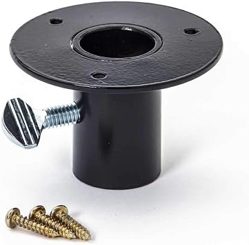Birds Choice Mounting Flange for Standard 1" Pole | 3" Steel Disc, 1.0625" Center Opening | Includes Thumbscrew & Screws