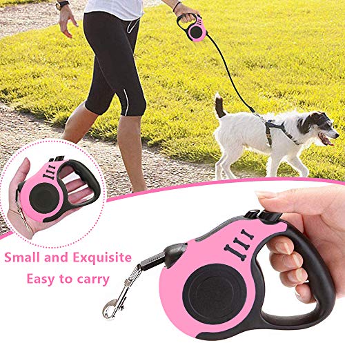 Retractable Dog Leash, Pet Walking Leash with Anti-Slip Handle, Strong Nylon Tape, Tangle-Free, One-Handed One Button… - Image 7