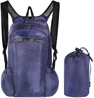 HuaJiao Ultra Lightweight Foldable Backpack,Water Resistant Rucksack Foldable Travel Daysack for Outdoor Sport Travelling Walking Hiking Camping Biking