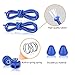 Gritin Cordones Elásticos para Zapatillas, 2 Paquetes（Negro y Azul） Cordones Elasticos para...