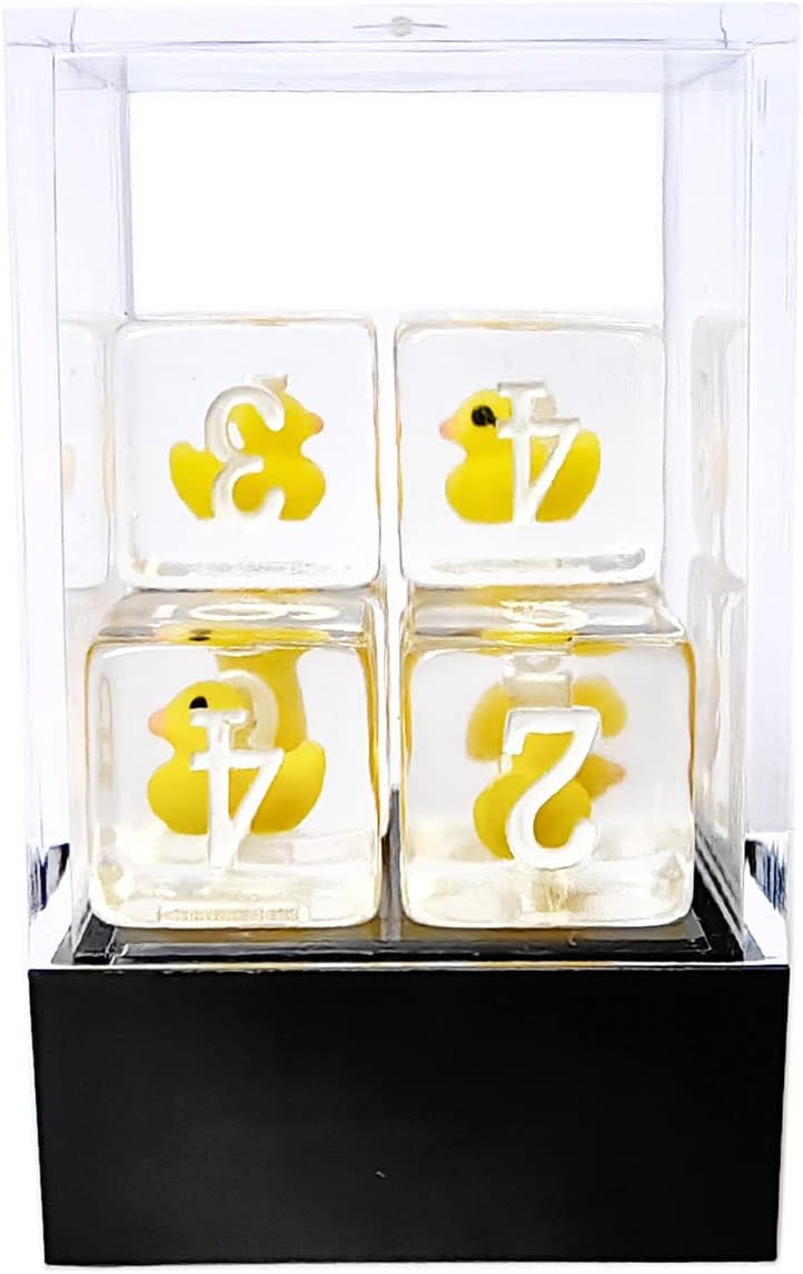 Bescon Yellow Duck 6 Sides Dice Set 6pcs Set in Brick Box, 16MM Yellew Duck D6 6pcs