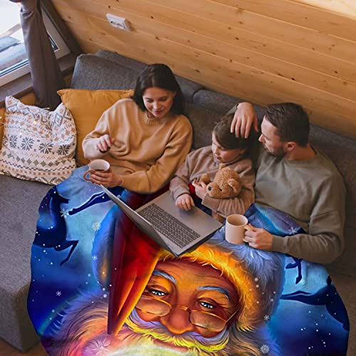 Kyku Fluffy Christmas Blankets And Throws Soft Red Pattern Santa Blanket Throws For Couch Cute Cozy Xmas Hallmark Holiday Sherpa Winter Living Room Movie Watching Gift Ideas For Men Women Kids #TOP1