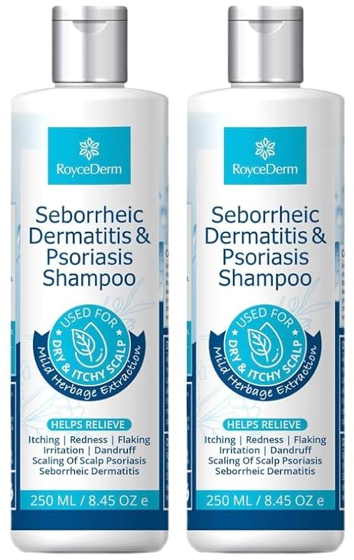 Shampoo Roycederm para o couro cabeludo, Pacote com 2