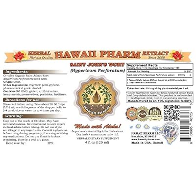 Hawaii Pharm Saint John's Wort (Hypericum Perforatum) Liquid Extract 2 fl.oz