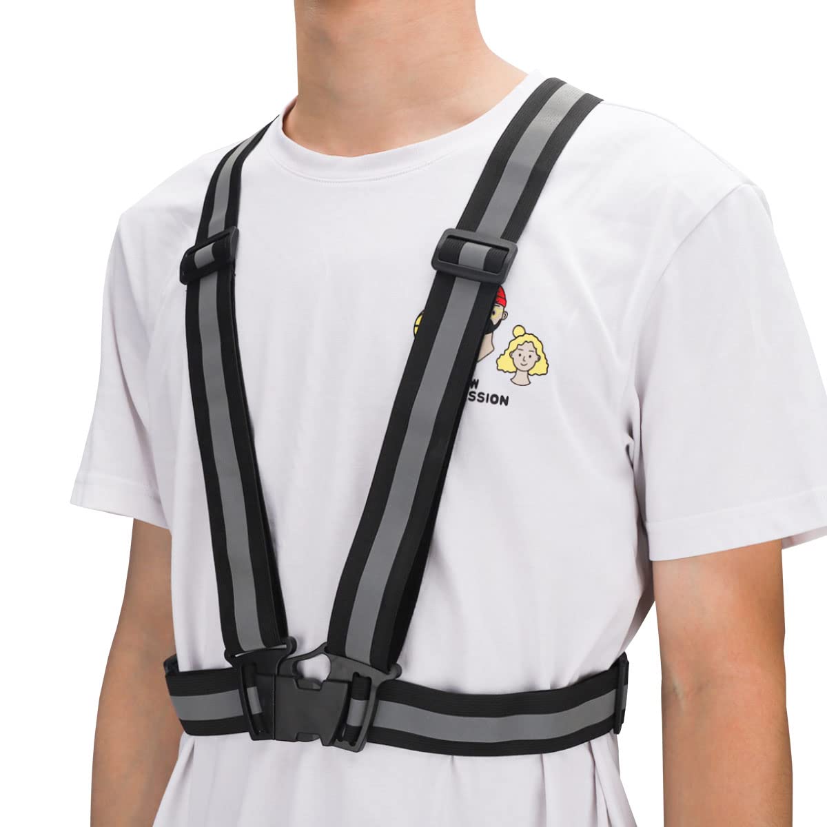 Gilet De Sécurité Réfléchissant AONAT - Harnais Fluorescent Réglable - Pour Vélo, Course, Moto - Unisexe