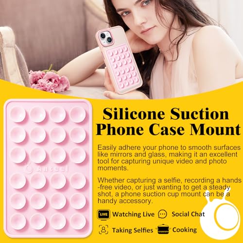 image for PKYAA Anteel MAX Silicone Suction Phone Case Adhesive Mount, Upgraded 