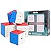 BroMoCube MoYu Meilong Speed Cube Set with Gift Box 2x2 3x3 4x4 5x5 Puzlle Cube Bundle for Gift Toys