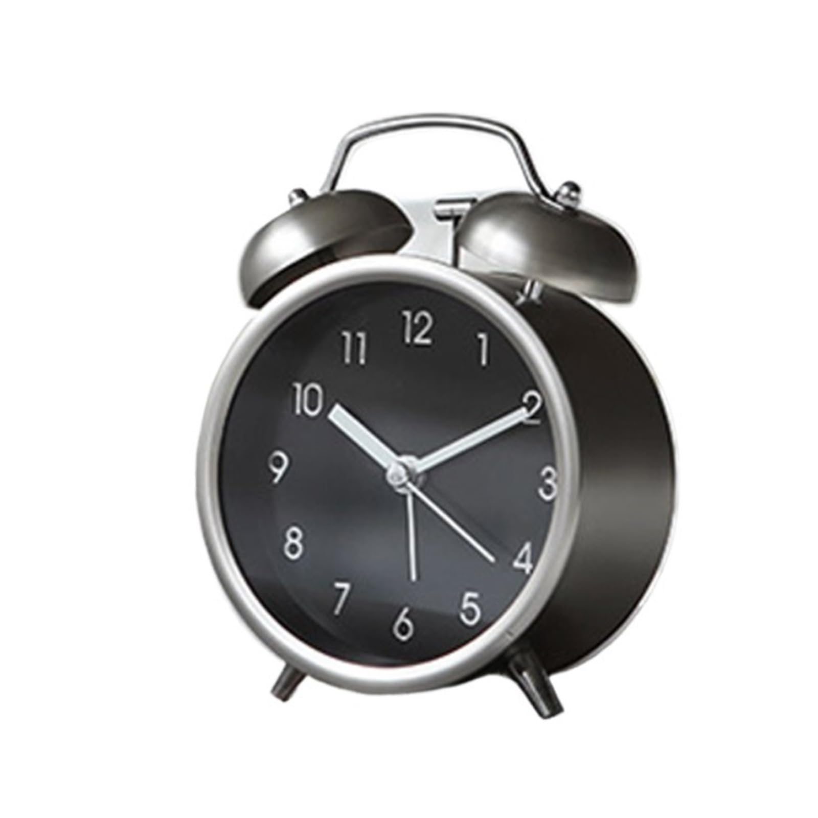 J9V4G6S3B5 Desk Clock Mechanical Super Loud Little Alarm Clock Creative Personality Student Bedroom Bedside Mute Fashion Modern Simple Clocks analogue alarm clock(Gris)