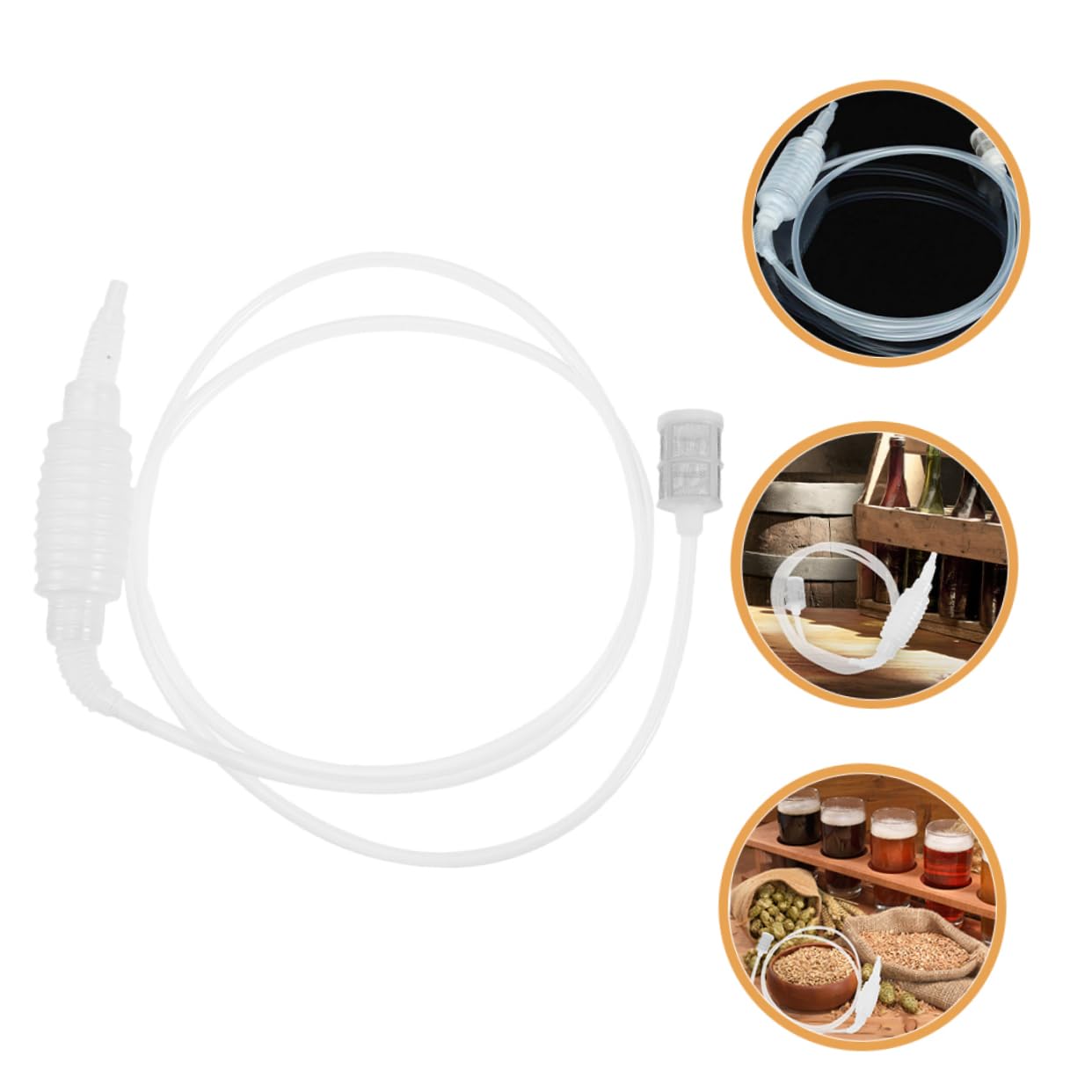 KICHOUSE Wine Siphon Tube Flexible Hose for Wine Making Beer Brewing Reusable Brewing Pump Tool for Easy Transfer and Racking Equipment