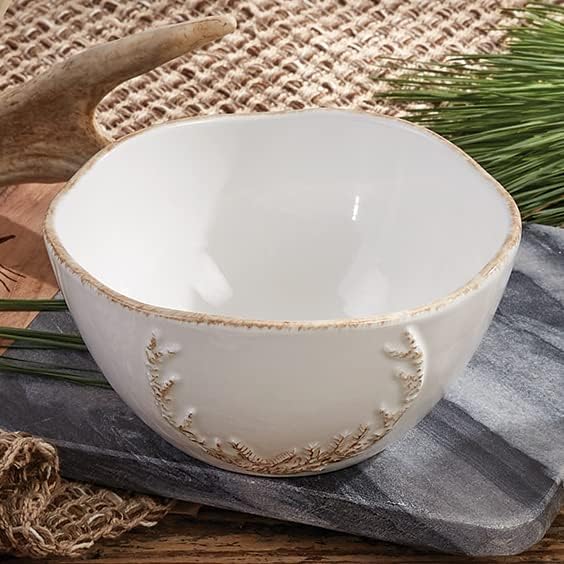 BLACK FOREST DECOR Northwoods Antler Ceramic Cereal Bowl