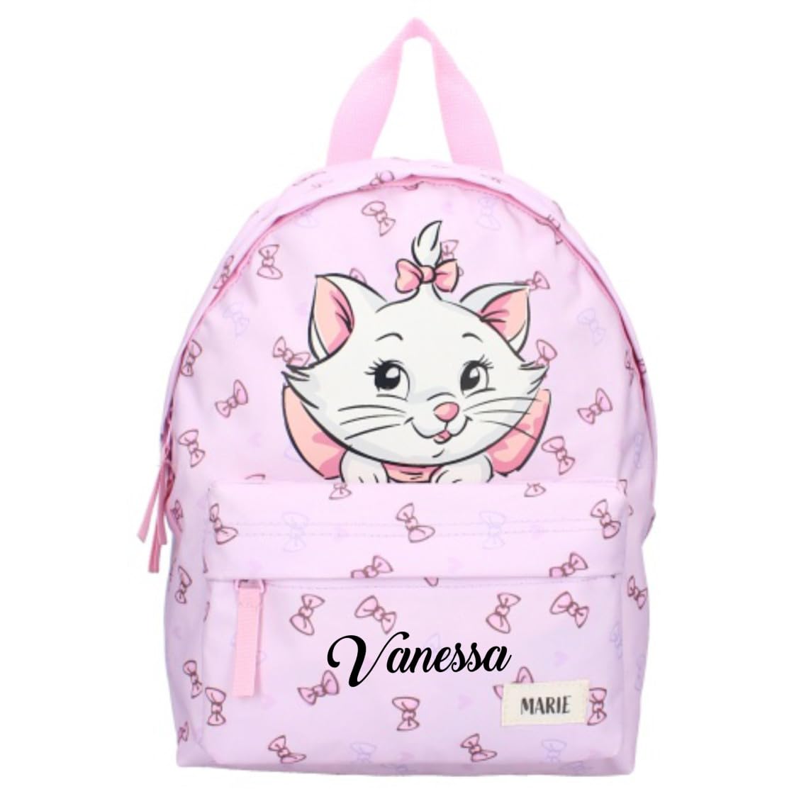 Undercover Mochila de guardería personalizada Disney con el nombre de niña | Mochila pequeña para niños | Mochila de ocio para niñas Kita, Aristogatos - Lila