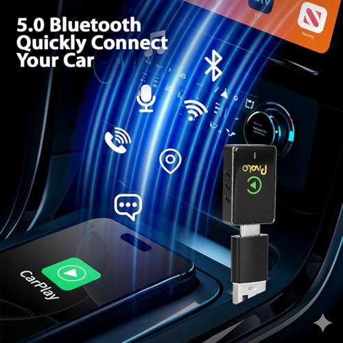 Image of Pivalo 2-in-1 Wireless CarPlay & Android Auto Adapter | Convert Wired CarPlay to Wireless | Bluetooth 5.0 Connectivity | Plug & Play | Fits 1000+ OEM CarPlay /Android Auto