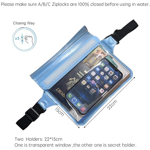 DRLOKPAK Bolsa de Cintura Impermeable para Teléfono Pasaporte Cartera miniatura 3