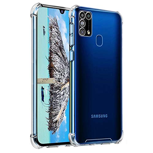 Totill Funda para Samsung Galaxy M31, Carcasa Transparente Slilicona Suave [Ultra Fina] [Protección a Bordes y Cámara], Funda para Samsung M31 Case Funda Coque Hülle 6,4 Transparent Cover