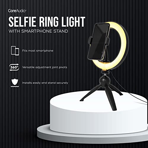 Coreaudio 8" Selfie Ring Light With Phone Stand, Desktop Tripod With Ring Light For Photography, Makeup, Vlogging, Pictures, Video Recording, Tiktok, And Travel #TOP2