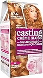 L'ORÉAL PARIS - Pack 4 Casting Crème Gloss Coloración Tono sobre Tono 834 Rubio Ámbar, Brillo Efecto Espejo sin Amoníaco, con Ácido Glicólico