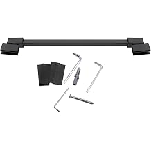 Stainless Steel Frameless Square Shower Door Fixed Panel Support Bar for 3/8 to 1/2 Thick Glass Matte Black Finish