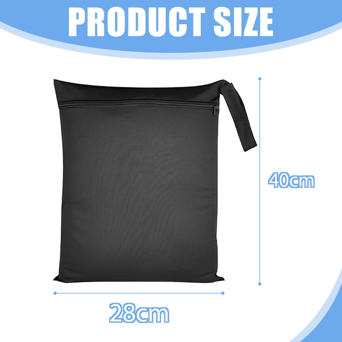 Modern Borsa Impermeabile 2 Pack Wet Bag Waterproof Travel Towel Bag 11x15 Inch Black