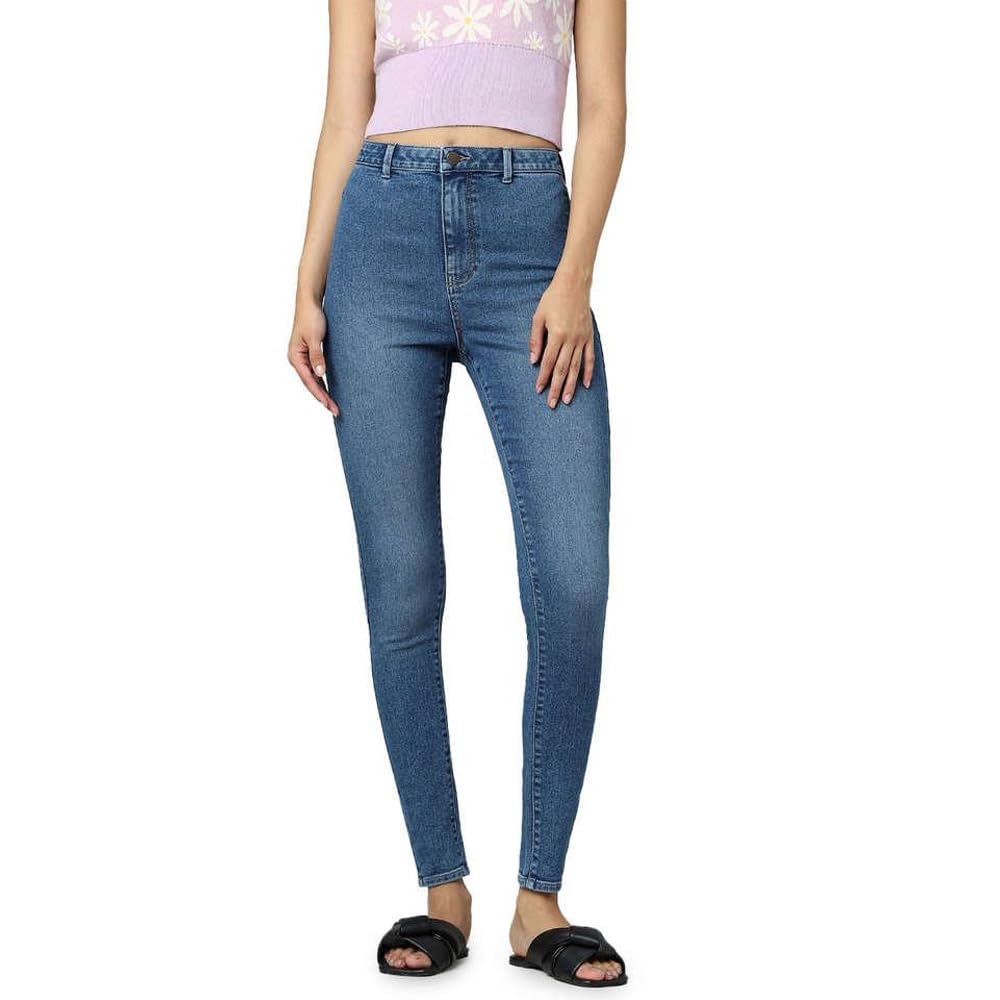 only Women Skinny Fit High-Rise Heavy Fade Cotton Jeans-picture-10