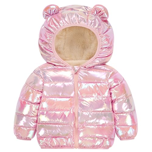 kids4ever Wintermantel Mädchen Baby Winter Mantel Warm Winterjacke mit Kapuze & Reißverschluss 18–24 Monate