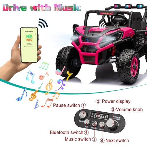 Image of 4WD UTV 24V Ride On Toys for Big Kids Ride On 2 Seater Ride On Toys Kids