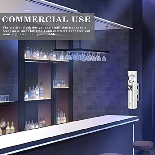 Cendrier cigarette extérieur métallique mural verrouillable pour magasin - 5