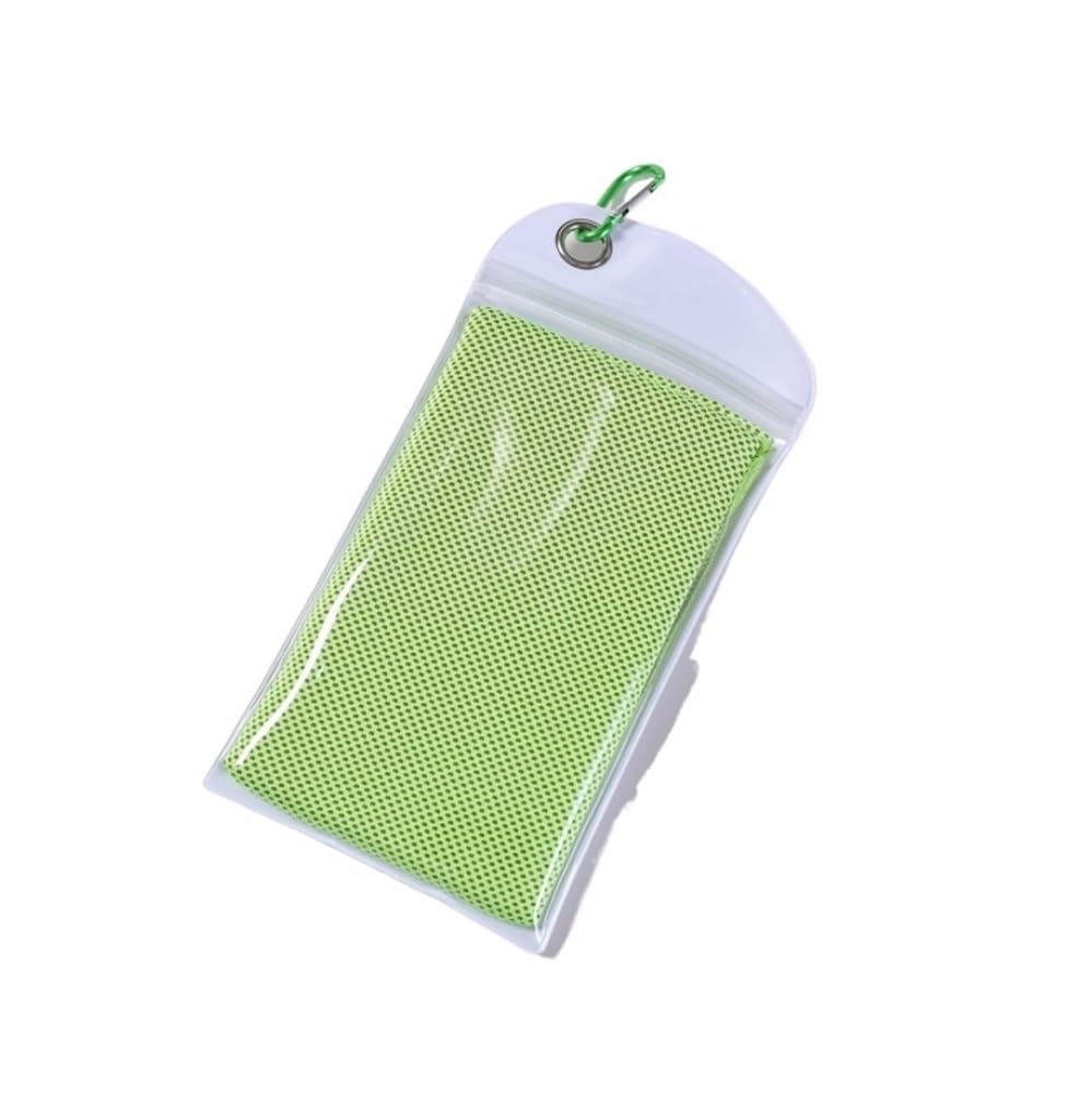 Ropicean 2pcs Soft Microfiber Cooling Towel 30x100cm - Ideal for Gym, Yoga, Running, and Outdoor Activities(Green)