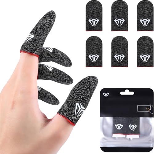 RMM CASESROG Kit 6 pçs Luva De Dedo Gamer Linha Pro Fibra de Prat...