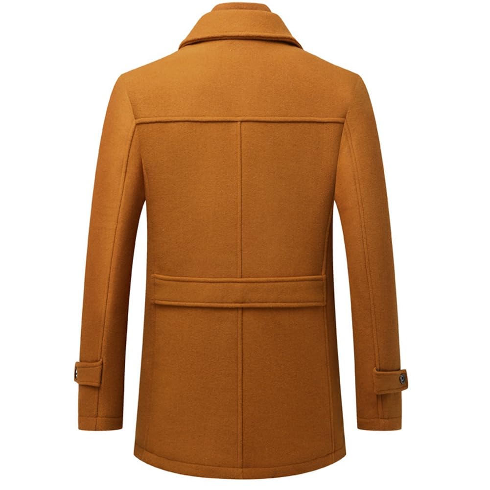 Cappotto Invernale da Uomo Cappotto Caldo in Misto Lana Slim Fit Giacca Invernale a Maniche Lunghe Imbottito da Lavoro per Il Tempo Libero