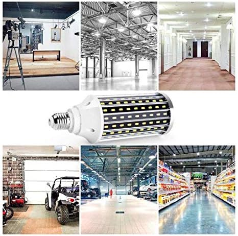 50 Watt LED Corn Bulb, E26/E39 Base, 5000Lumen, IP65, Replacement 200-250W HID/HPS/Metal Halide or CFL, LED Bulb for Indoor Outdoor Garage Factory Warehouse Backyard Garden (Cool White)