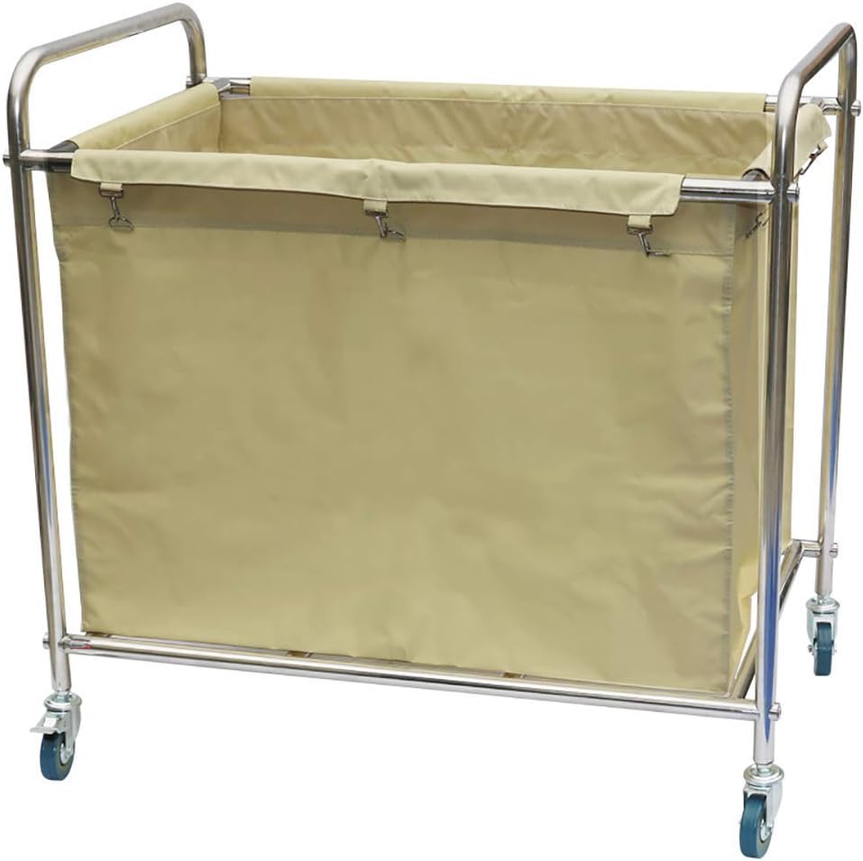 Movable Hand Trucks Storage Cart for Kitchen & Hotel Laundry Sorter Trolley with Universal Brake Wheels Rolling Room Service Cart Versatile Transport Solu,Brown-90 X 56 X 90Cm