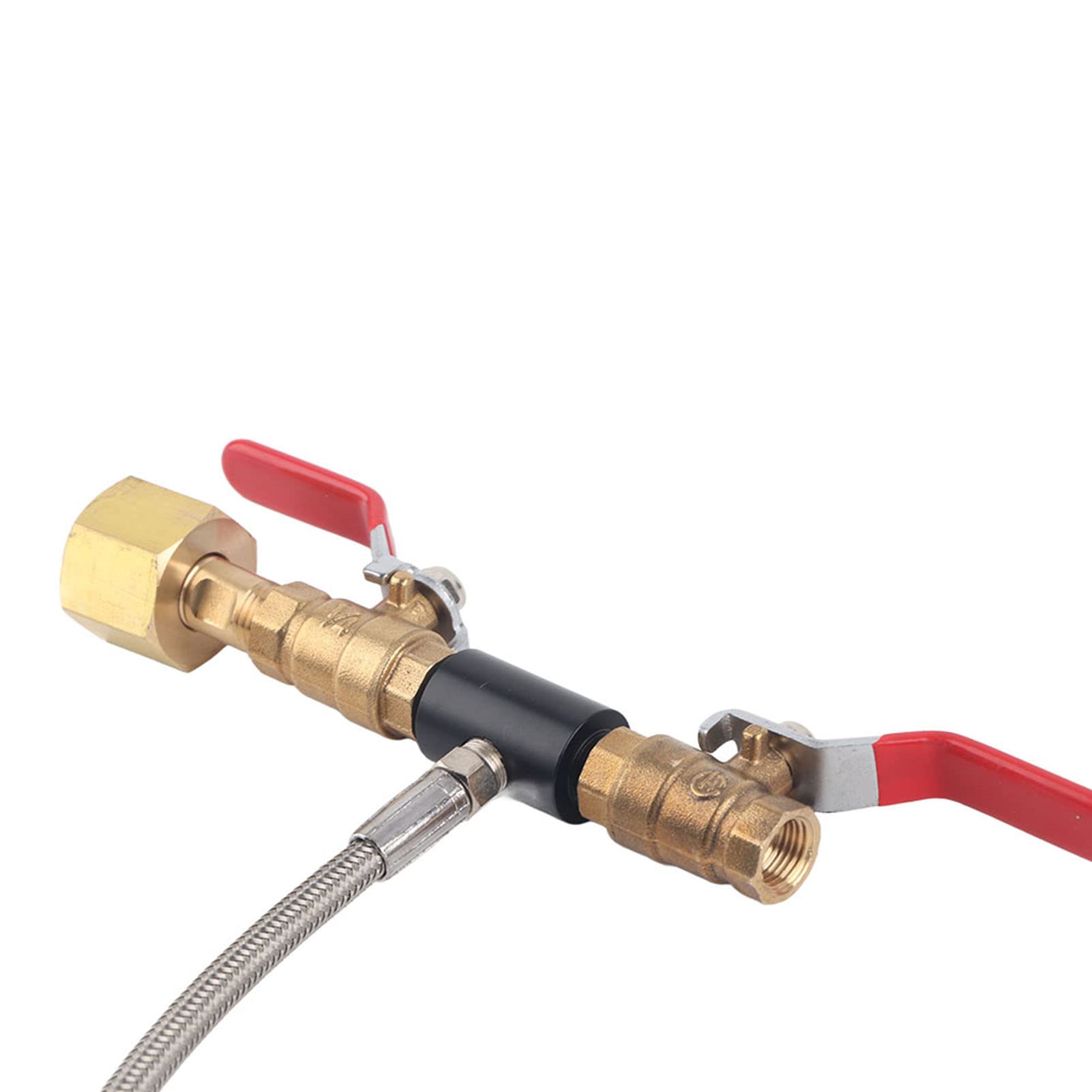 Aoresac Adattatore di Ricarica CO2, Adattatore di Ricarica CO2 Premium con Tubo Flessibile, Robusto e Conveniente, Adatto per il Riempimento del Serbatoio della (24 pollici di lunghezza Senza